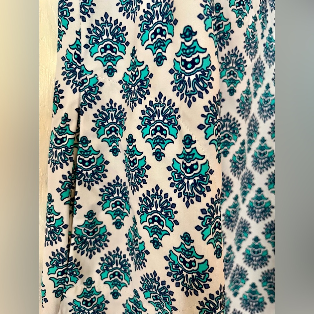 Cabana Life NWOT Navy and Teal Patterned Shift Dress or Coverup - Picture 2 of 3